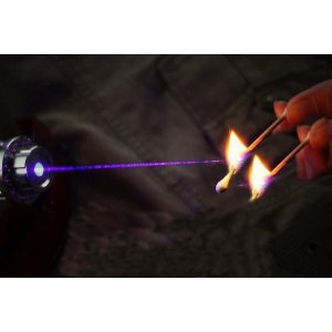 Gideon Burning Blue Laser Pointer - High Powered Built-in Battery USB Charging Laser
